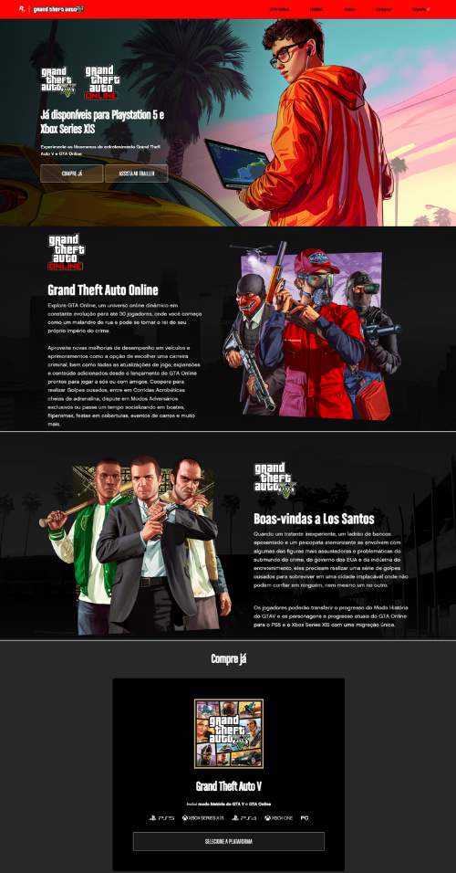Projeto landing page GTA V